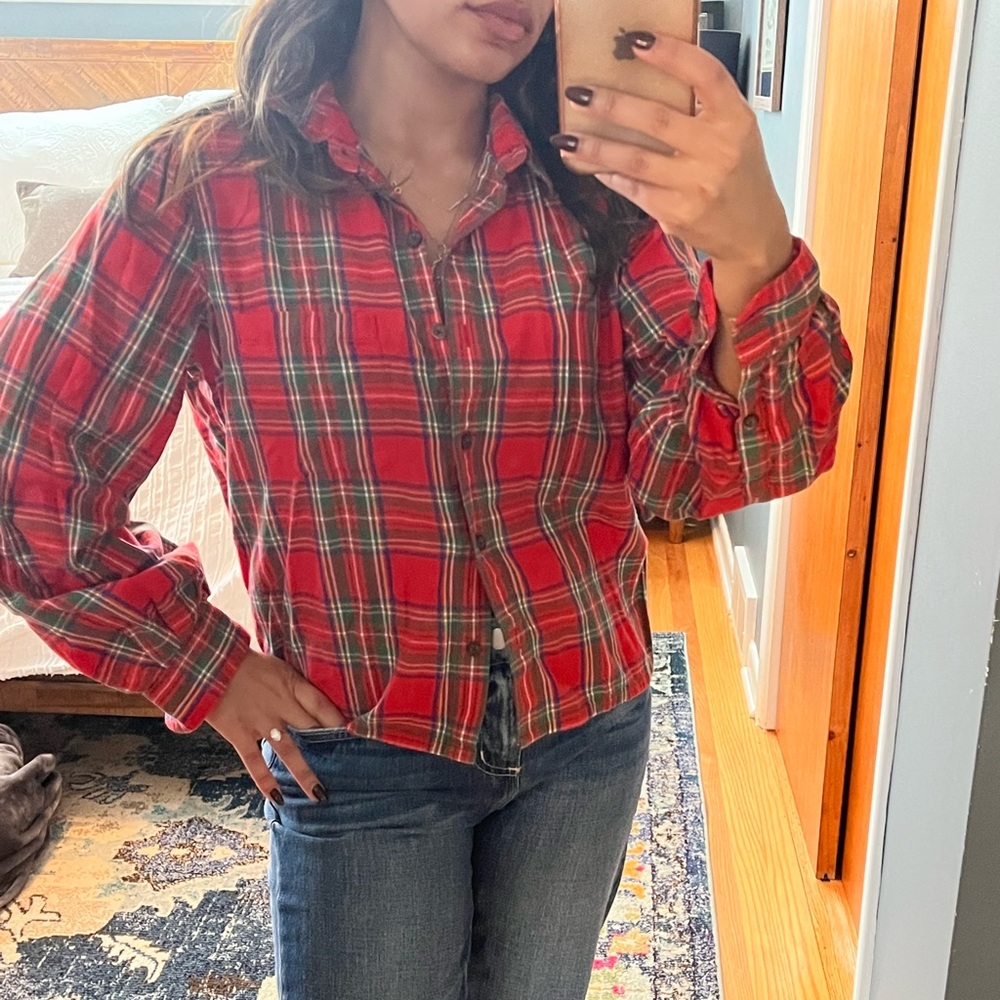 Marine layer cropped flannel